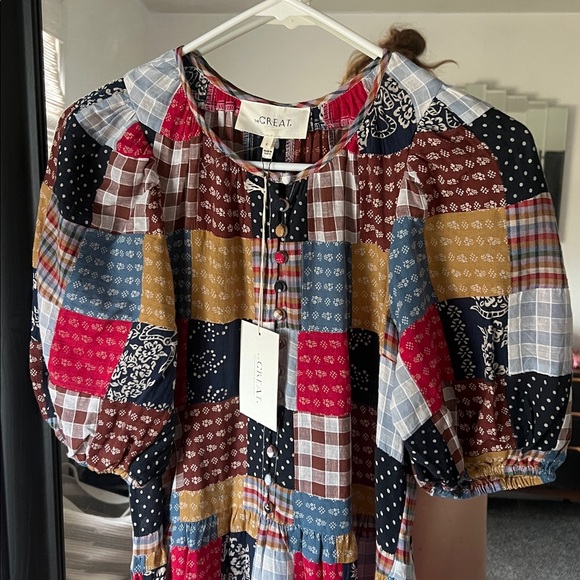 The GREAT. patchwork Ravine dress - Picture 6 of 7